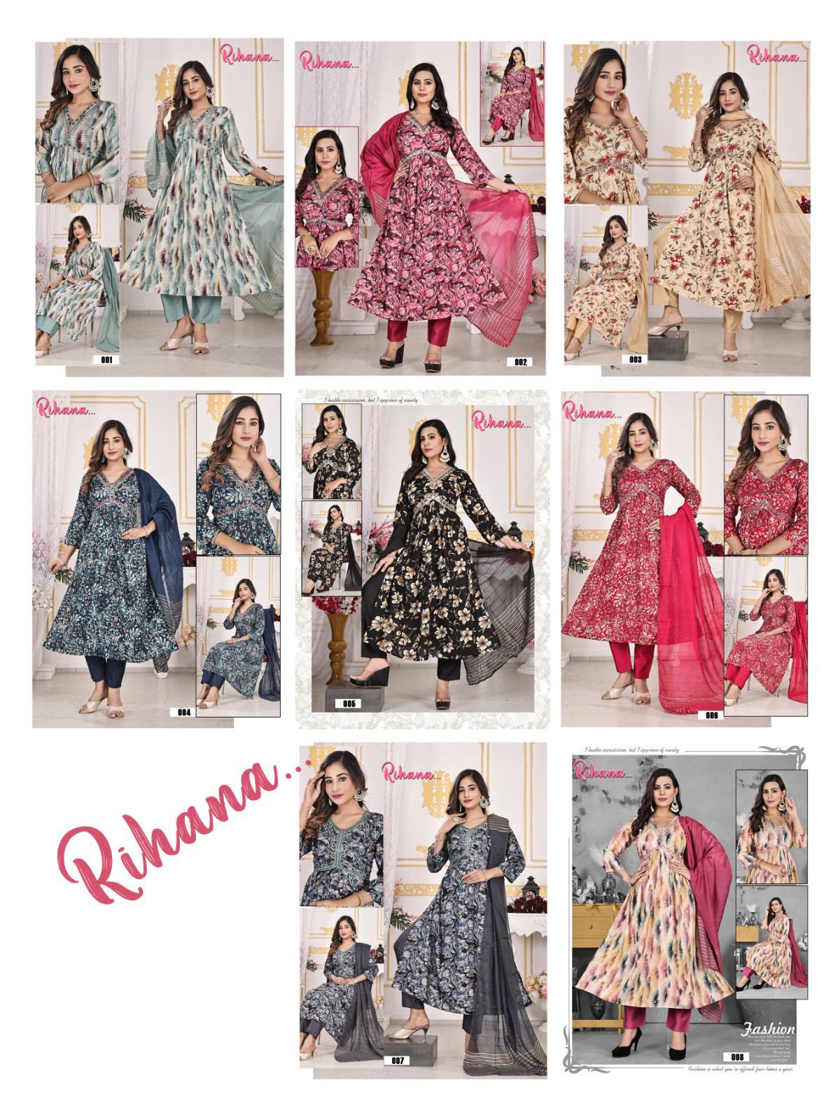 Rihana By Trendy Rayon Printed  Alia Cut Kurti With Bottom Dupatta Wholesale Market In Surat
